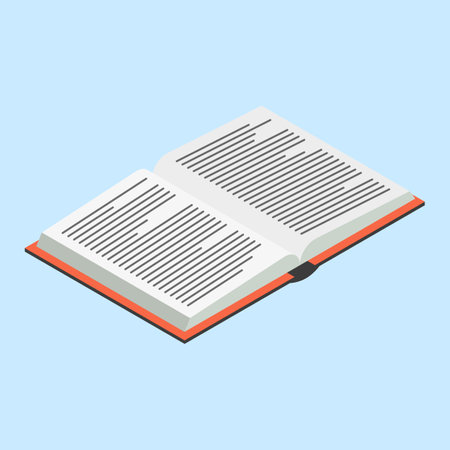 Open book icon. Isometric illustration of open book vector icon for webのイラスト素材