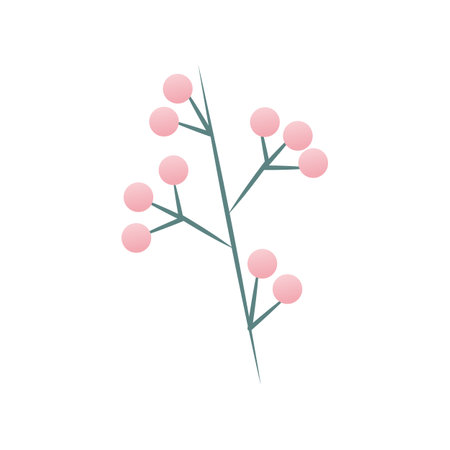 branch with flowers icon over white background. colorful design. vector illustrationのイラスト素材