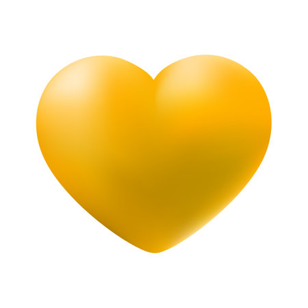 Gold heart on a white background. Vector illustration. Eps 10.のイラスト素材