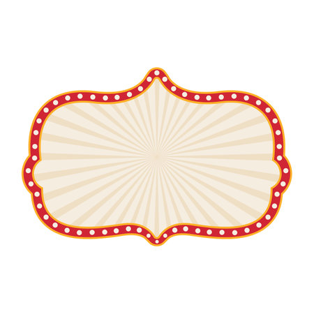 circus banner icon over white background. colorful design. vector illustrationのイラスト素材