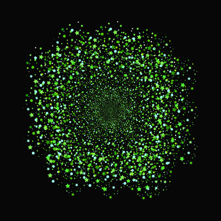 Green stars on black background. Vector illustration for your design. EPS 10のイラスト素材