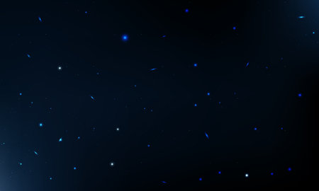 Stars in the night sky. Vector illustration for your design. Blue background.のイラスト素材