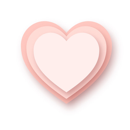 Pink heart on a white background. Vector illustration. Eps 10.のイラスト素材