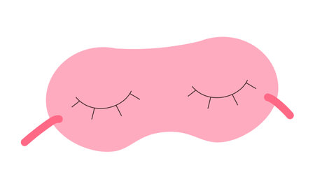 Vector illustration of a sleeping mask on a white background. Cute cartoon style.のイラスト素材