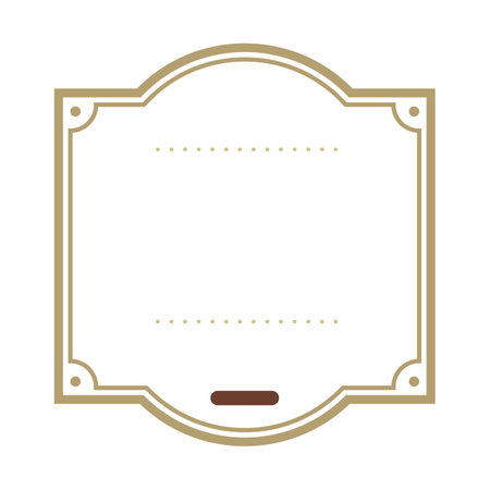 Vintage ornamental border frame deco vector art simple line cornerのイラスト素材
