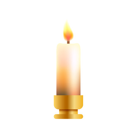 Candle icon. Realistic illustration of candle vector icon for web designのイラスト素材