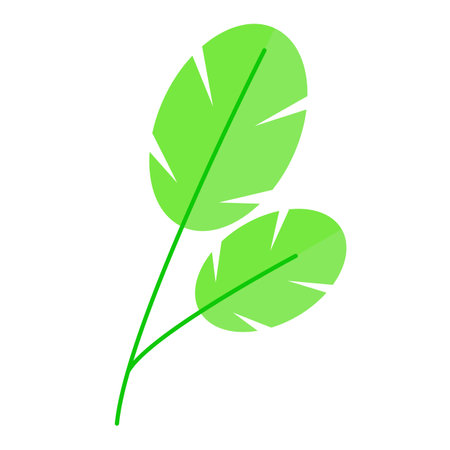 Green leaf icon. Flat illustration of green leaf icon for web designのイラスト素材