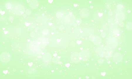 green heart bokeh background, valentine's day backgroundのイラスト素材