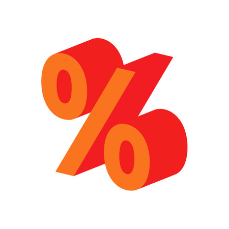 Discount percent icon in flat color style. Sale symbol for web designのイラスト素材