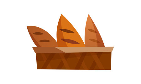Bread icon. Flat illustration of bread vector icon for web designのイラスト素材