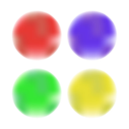 Set of multicolored circles on a white background. Vector illustration.のイラスト素材
