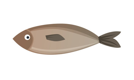 Illustration of a fish on a white background. Vector illustration.のイラスト素材
