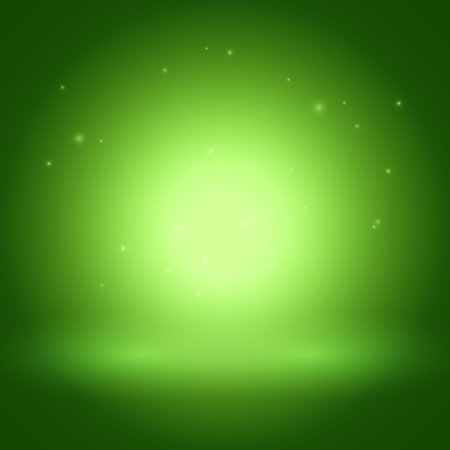 Green abstract background with lights and stars. Vector illustration. Eps 10のイラスト素材