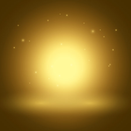 abstract gold background with some smooth lights and sparkles in itのイラスト素材