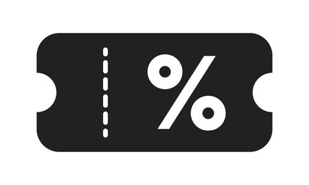 Discount coupon vector icon, filled flat sign, solid pictogram isolated on white.のイラスト素材