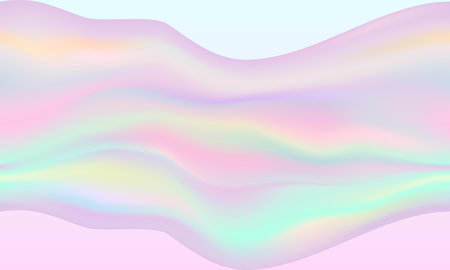 Holographic foil background. Hologram texture in pastel colors. Vector illustration.のイラスト素材