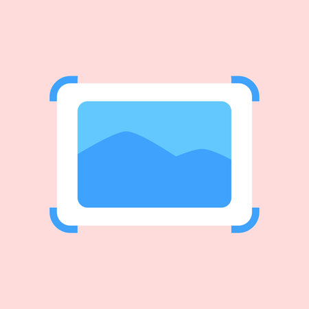 Picture icon. Flat design style. Vector illustration. Stock image.のイラスト素材