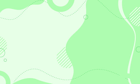 Abstract background with green wavy lines and circles. Vector illustration.のイラスト素材