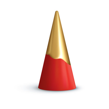 Vector illustration of red cone on white background. Eps 10 vector file.のイラスト素材