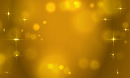 Abstract gold bokeh background with sparkles. Vector illustration.のイラスト素材
