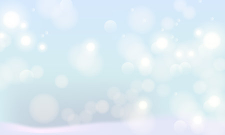 Light blue bokeh abstract background. Blurred lights. Vector illustration.のイラスト素材
