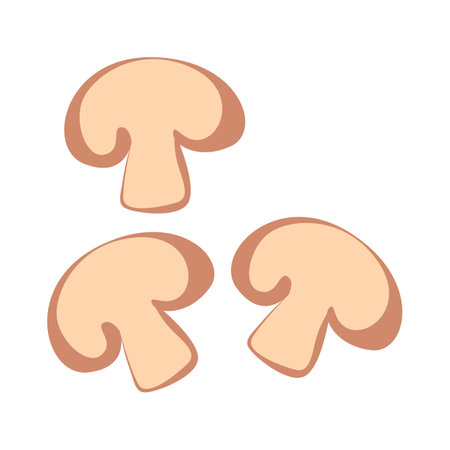 Champignon mushrooms icon vector isolated on white background for your web and mobile app designのイラスト素材