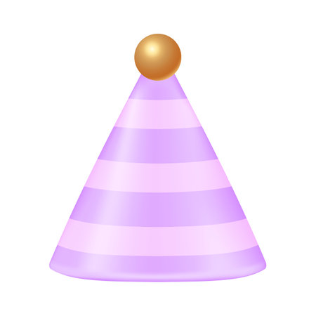 Party hat icon. Cartoon of party hat vector icon for web design isolated on white backgroundのイラスト素材