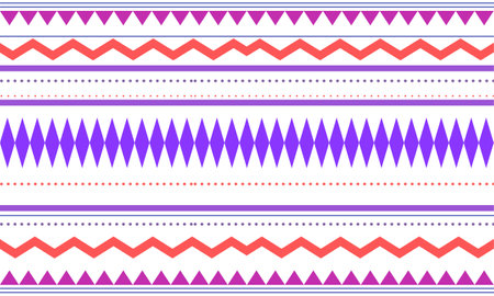 Seamless pattern with stripes and rhombuses. Vector illustration.のイラスト素材