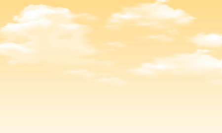 Sunset sky background with clouds. Vector illustration. Eps 10.のイラスト素材