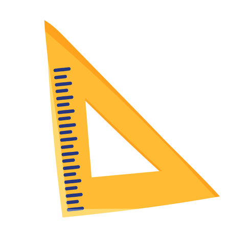 Triangle ruler icon. Flat illustration of triangle ruler icon for web designのイラスト素材