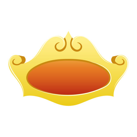 Gold royal crown isolated on white background. Vector illustration. EPS 10のイラスト素材