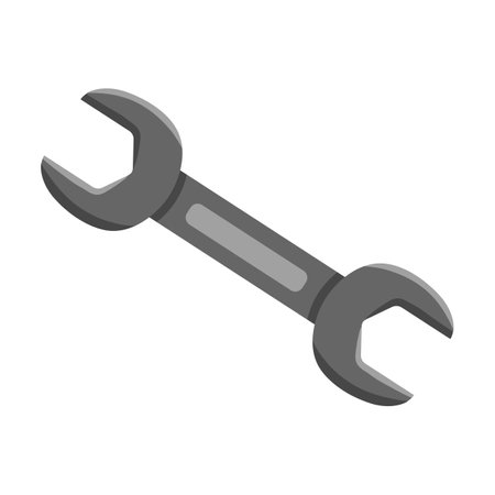 Wrench vector icon.Cartoon vector icon isolated on white background wrench.のイラスト素材