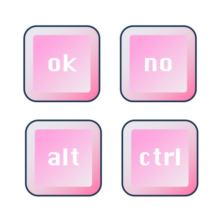 Set of buttons with the word OK and NO. Vector illustration.のイラスト素材