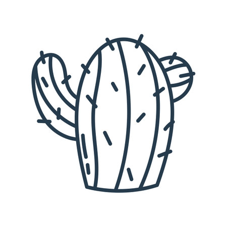 Cactus icon vector isolated on white background, Cactus transparent signのイラスト素材