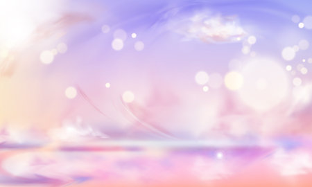 Abstract background with bokeh defocused lights. Vector illustration.のイラスト素材