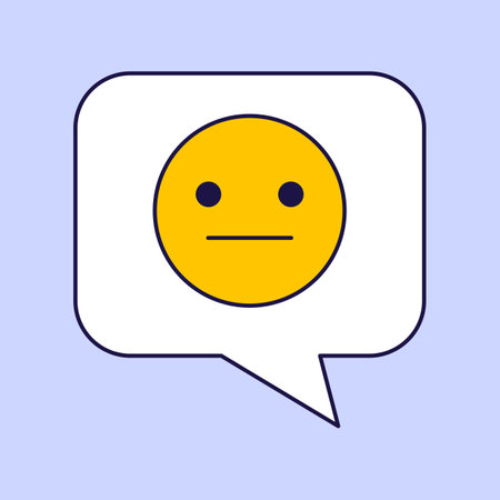 Emoticon in speech bubble. Vector illustration in flat style.のイラスト素材