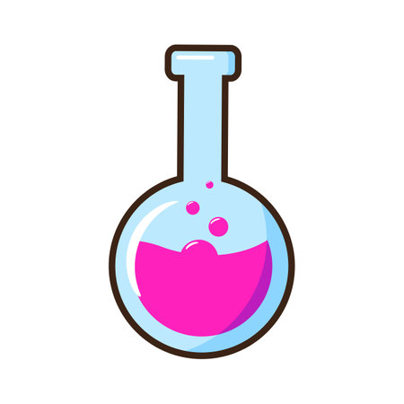 Laboratory glass icon in flat style. Vector illustration on white background.のイラスト素材