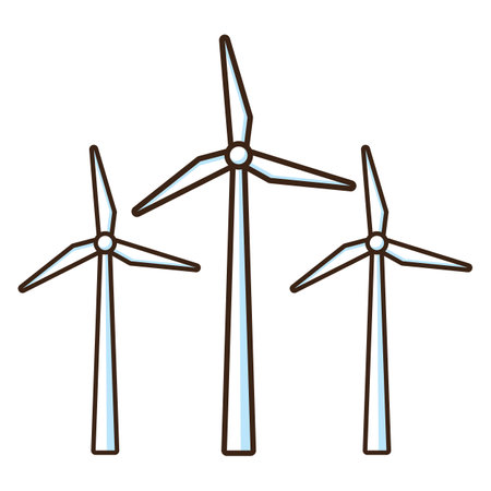 wind turbines isolated icon vector illustration designicon vector illustration design graphic flatのイラスト素材