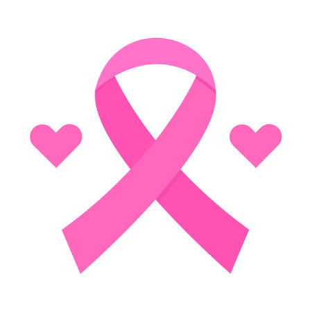 Breast Cancer Awareness Ribbon. Vector Illustration. Breast Cancer Awareness Month Campaign.のイラスト素材