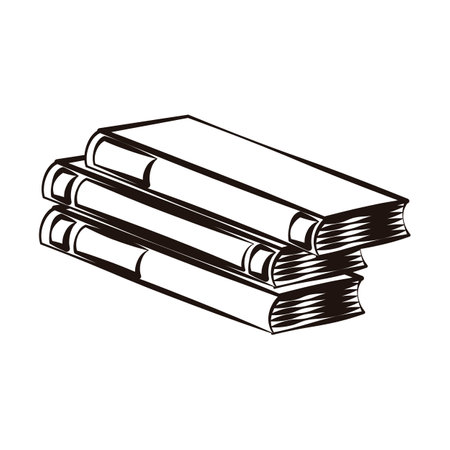 stack of books icon over white background. education concept. vector illustrationのイラスト素材