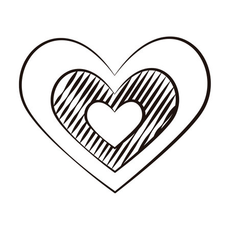 heart love line style icon design, vector illustration eps10 graphicのイラスト素材