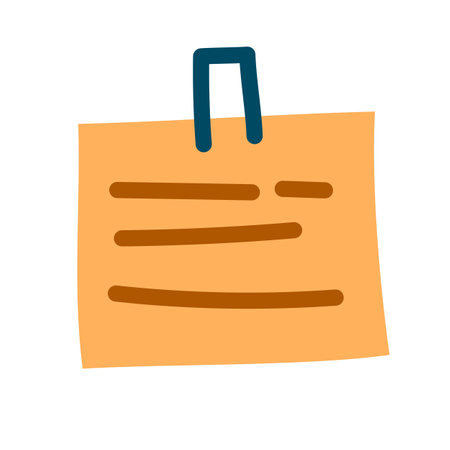 Paper clip icon. Flat color design. Vector illustration. EPS 10のイラスト素材