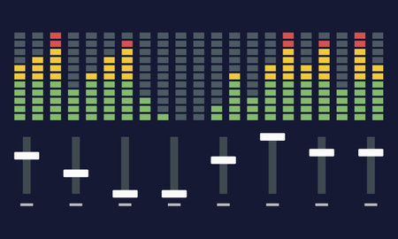 Colorful equalizer for music and sound. Vector illustration EPS10のイラスト素材