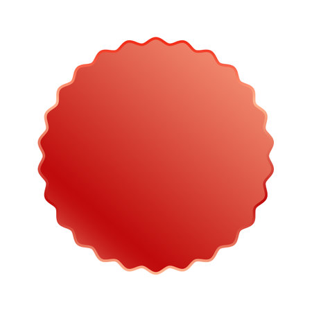 Red label icon. Isometric of red label icon for web design isolated on white backgroundのイラスト素材