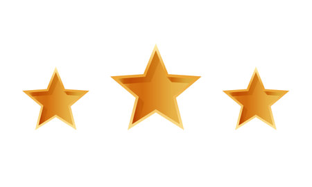 Gold star icon. Vector illustration of gold star icon isolated on white background