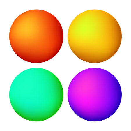 Set of colorful circles on a white background. Vector illustration. Eps 10のイラスト素材