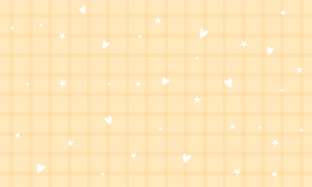 Seamless checkered background with hearts and stars. Vector illustration.のイラスト素材
