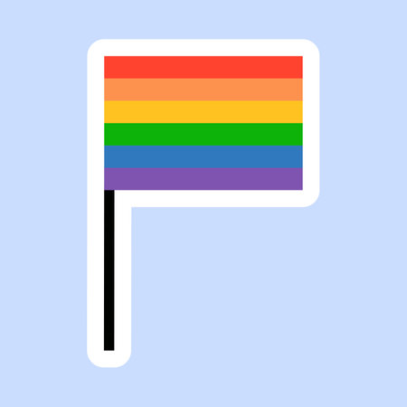 Flag of the LGBT community. Vector illustration in flat design style.のイラスト素材