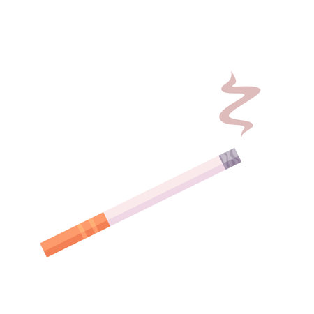 Cigarette icon. Flat illustration of cigarette icon for web designのイラスト素材