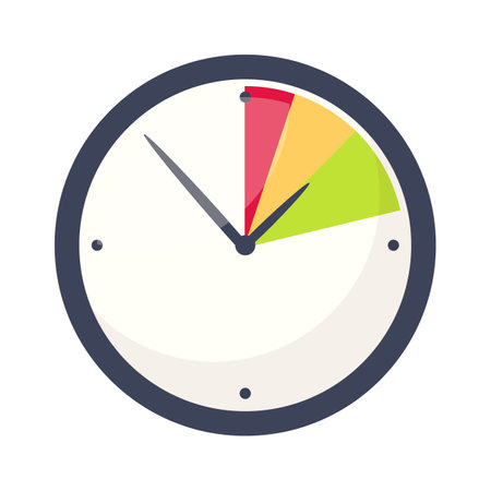 Clock icon. Flat illustration of clock icon for web isolated on white backgroundのイラスト素材